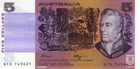 Australia 1990 Billete 5 Dólares Fraser/Higgins UNC - Casa Castelot