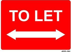 JEEPL TO-LET SIGNAGE BOARD | RENTAL SIGN BOARD, ACP with vinyl, SIZE ...