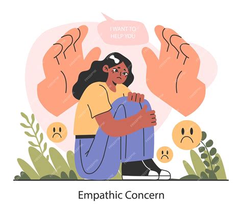 Premium Vector | Empathic concern deep understanding of emotions sympathy and compassion ...