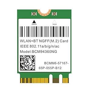 Plug & Play Hackintosh M.2 NGFF WLAN BCM94360NG 802.11ac Bluetooth 4.0 ...