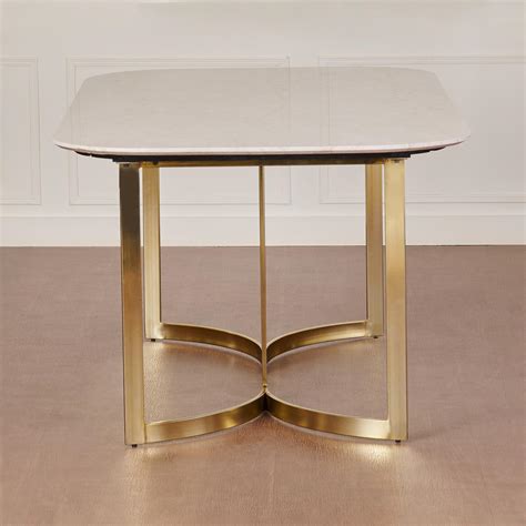 Buy Vogue Cara Botachino Marble Top 6-Seater Dining Table - Beige from ...