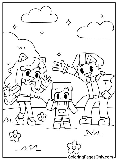 Aphmau Coloriage Sheets Colorier Sketch Coloring Page
