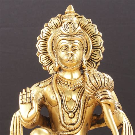 Buy Pure Brass Lord Hanuman Statue 12 inch - Budhshiv.com