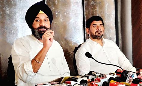Shiromani Akali Dal (SAD) leader Bikram Singh Majithia addresses a ...