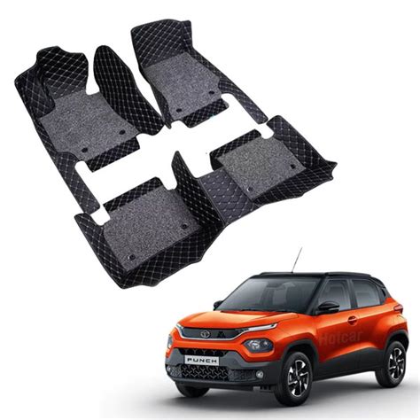 Tata Punch Premium 7D Floor Mats - 4 Colour Options