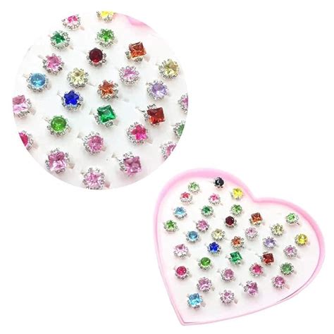 SHREYA-FASHION - Little Girl Jewelry Rhinestone Rings/Pretend Play and ...