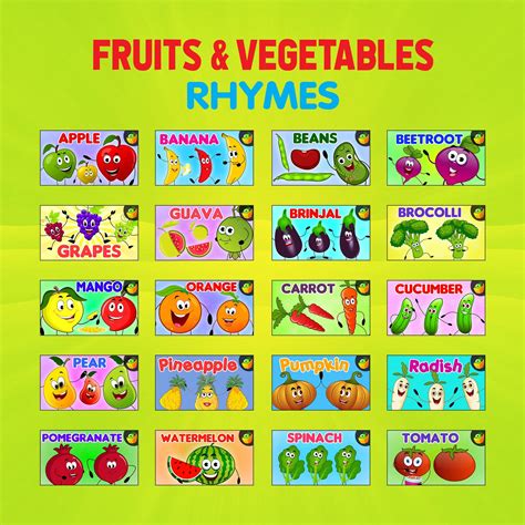 Fruits and Vegetables Rhymes-English – Magicbox