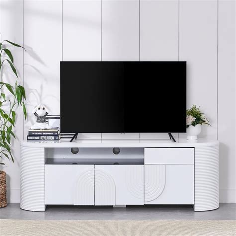 Buy Charlie TV Unit - White from Home Centre at just INR 24998.0