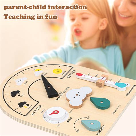 Buy Willstar Weather Watch - Educational Wooden Weatherboard for Kids ...