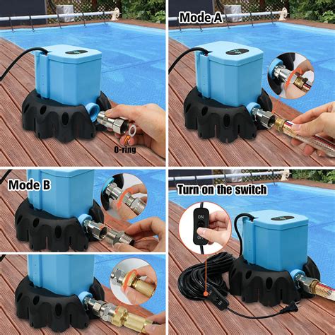 Buy Edou 1200 Gph Swimming Pool Cover Pump Including 16 Drainage Hose ...
