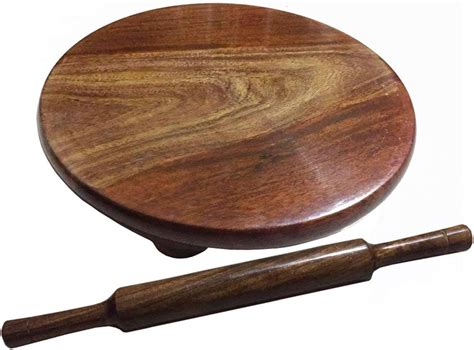 Buy Wooden Belan Chapati Roti maker,Shisham Wood,Chakla,Wooden Chakla ...