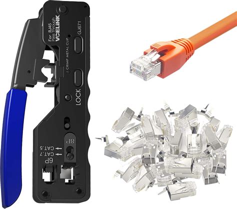 Buy VCELINK Cat7 RJ45 Pass Through connectors 30 Pack Bundle with ...