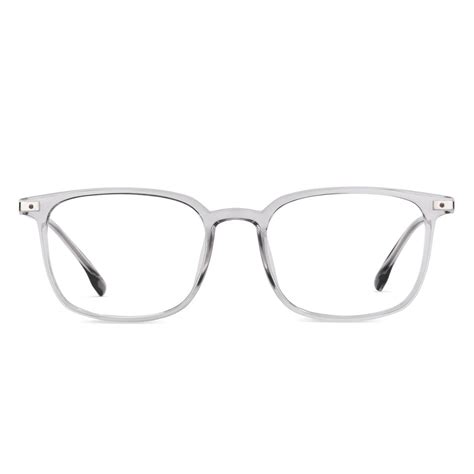 Silver Transparent Full Rim Rectangle Lenskart Air Fusion LA E17022-C2 ...