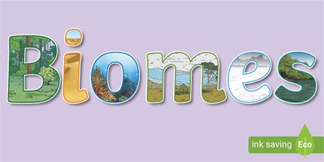 Biomes Lettering (teacher made) - Twinkl