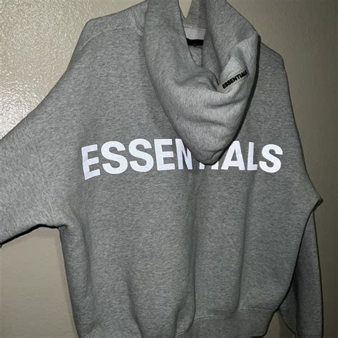 Gray Essentials Fear of God hoodie. - worn a... - Depop