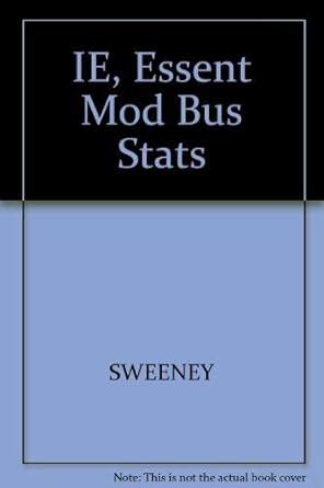 Buy IE, Essent Mod Bus Stats Book Online at Low Prices in India | IE ...