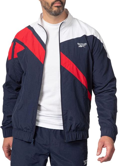 Amazon.com: Reebok Men's Track Jacket | Reebok Classics Vector Tracktop ...