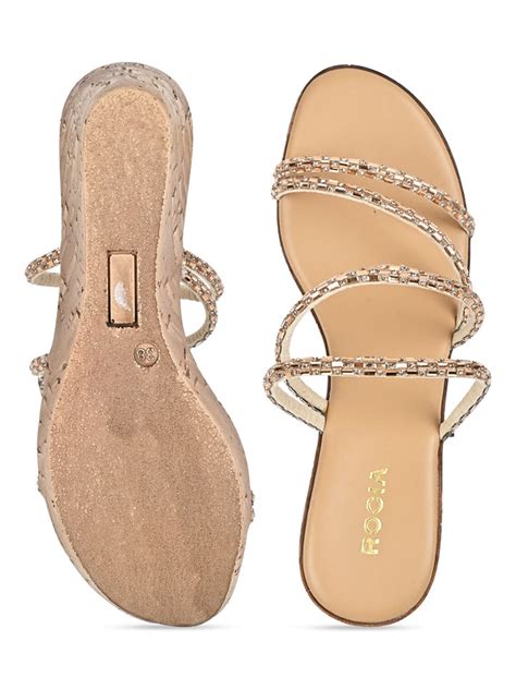 Shop Rocia By Regal Rose Gold Women Diamond Criss Cross Wedges Online