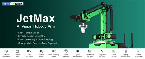 JetMax Jetson Nano Robot Arm with ROS Open Source Vision and AI ...