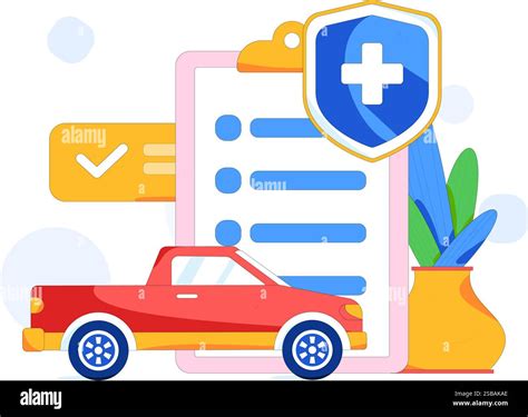 Buy insurance for car flat character vector concept operation illustration Stock Vector Image ...