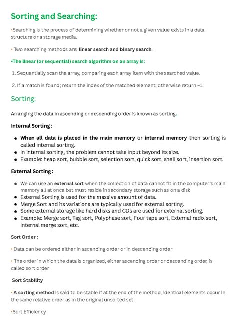 Question Bank for FDS 4to6: Searching, Sorting, and Linked Lists - Studocu