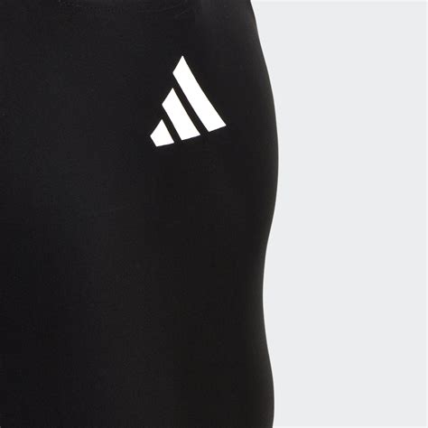 adidas Solid Small Logo Swimsuit - Black | adidas India