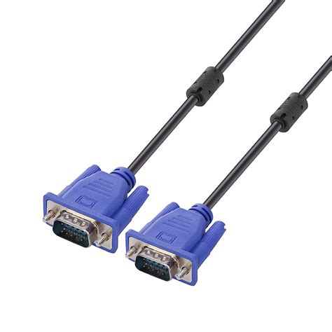 Innoda Black Blue VGA 15 Pin Male to Male Plug Computer Monitor Cable ...