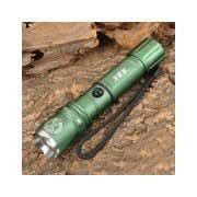 3-Mode White Zooming Crown Head Flashlight - Dark Green (1 x 18650 / 3 ...
