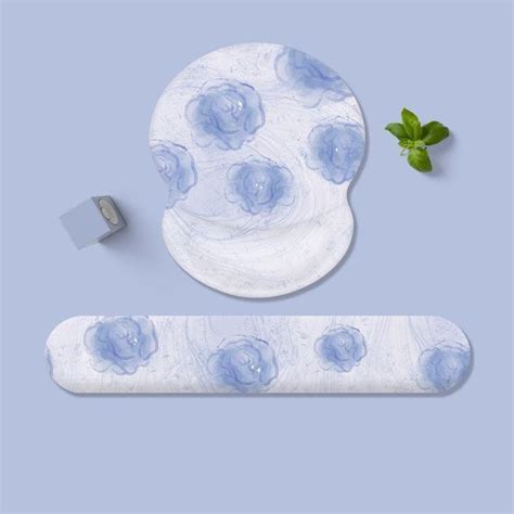 Blue Flower Wrist Rest Mouse Pad sold by Chris Turner | SKU 45489096 | 55% OFF Printerval