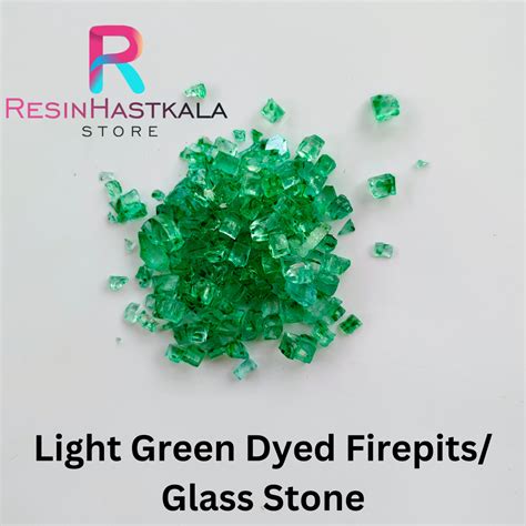 Light Green Dyed Firepits / Glass Stone (100 Gram) – Resinhastkala Store