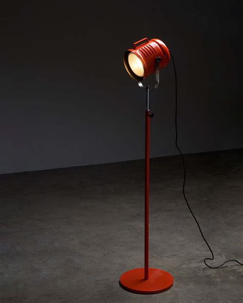 Bright Orange Spot Floor Lamp - Vibrant & Adjustable