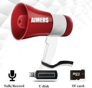 AIMERS Wireless Megaphone Loudspeaker for Announcement with Bluetooth ...