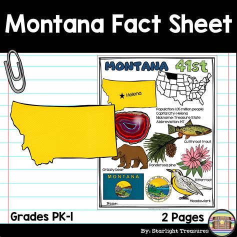 Montana Fact Sheet - A State Study | Montana facts, Fact sheet, Early ...