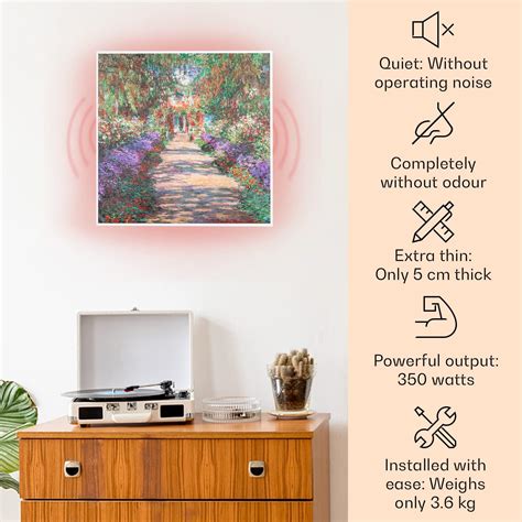 Buy Klarstein Air Art Smart Infrared Heater, 350W Infrared Panel Heater ...