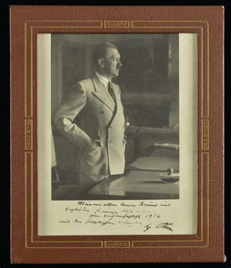 SIGNED PRESENTATION ADOLF HITLER PHOTO TO HIS