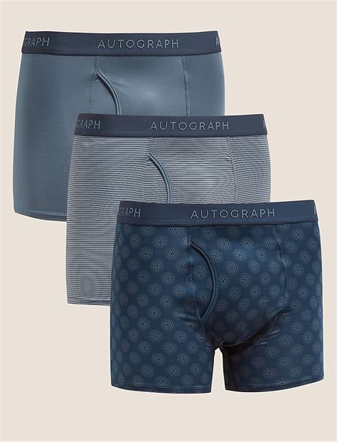 Buy 3pk Microskin Trunks at Marks & Spencer