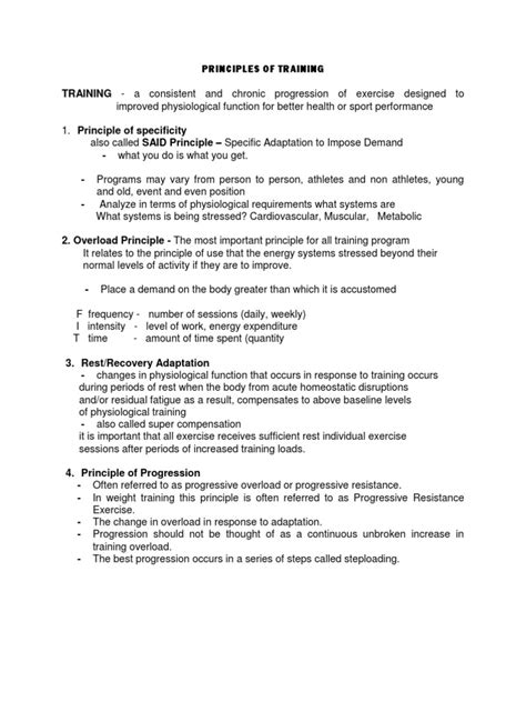 Image result for Principles of Training Principles of Exercise