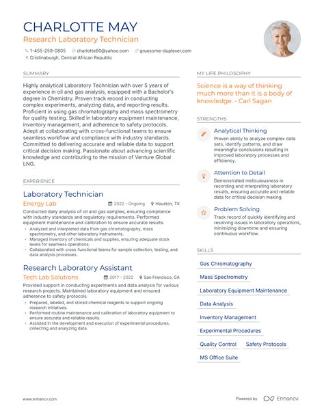 3 Successful Research Laboratory Technician Resume Examples And Writing ...