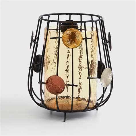 Buy Leon Mahico Black Textured Glass Candle Holder from Home Centre at ...