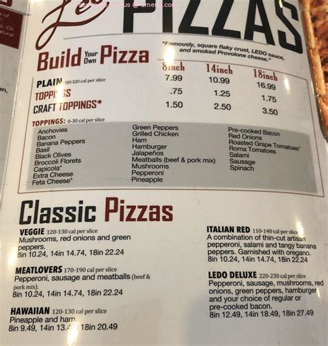 Image result for Ledo Pizza Menu