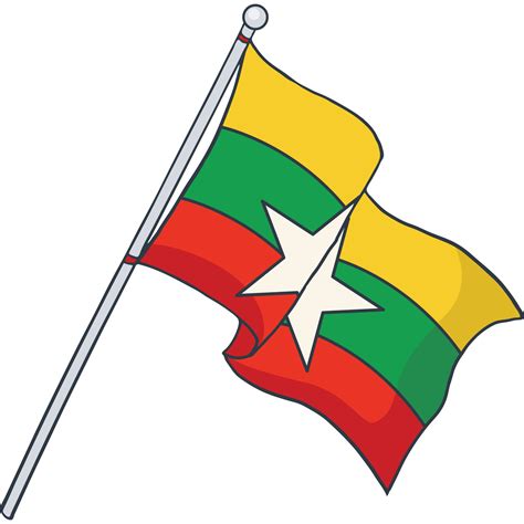 Free Flag of Myanmar, national flag 23435207 PNG with Transparent ...