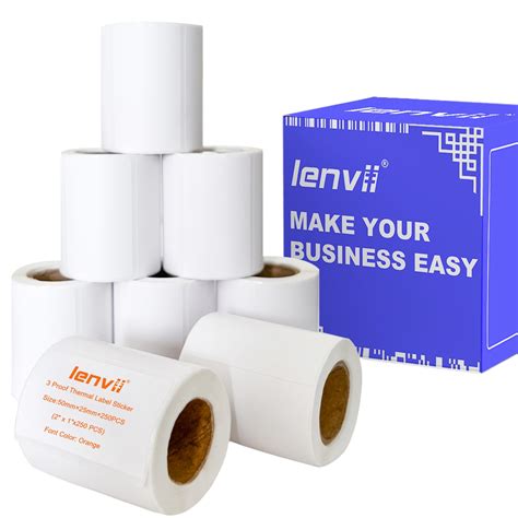 Orange Thermal Label Sticker 50×25×110pcs/roll for Portable Label ...