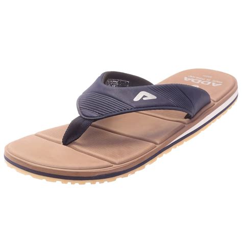 Buy ADDA Men's Beige Navy PVC Slippers - 7 UK/India at Amazon.in