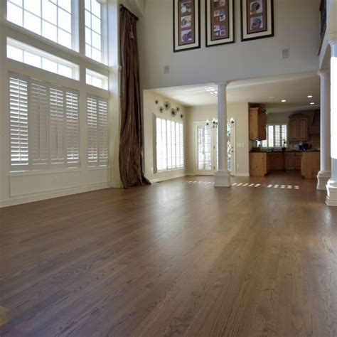 Medium brown stain on red oak wood floor – Artofit