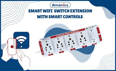 Amonics Smart Wi-Fi, Alexa & Remote Enabled 4 Way Power Socket Board ...