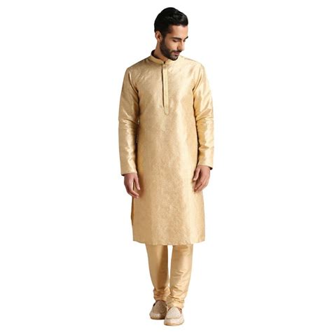 Buy Manyavar Kurta Set for Men, Full Sleeves Mandarin Collar Ethnic ...