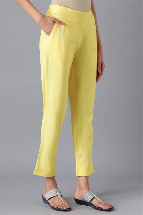Buy Yellow Pure Cotton Straight Kurta and Trouser Set Online for Woman ...
