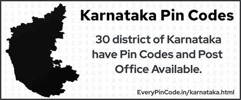 Pin code List Of Karnataka | Post Office List Karnataka