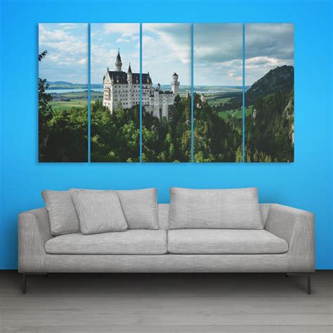 Inephos Multiple Frames Beautiful Castle Wall Painting (150cm X 76cm ...