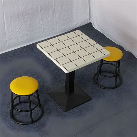 Modern Manufactured Wood Top Black Metal Pedestal Dining Table - Black ...